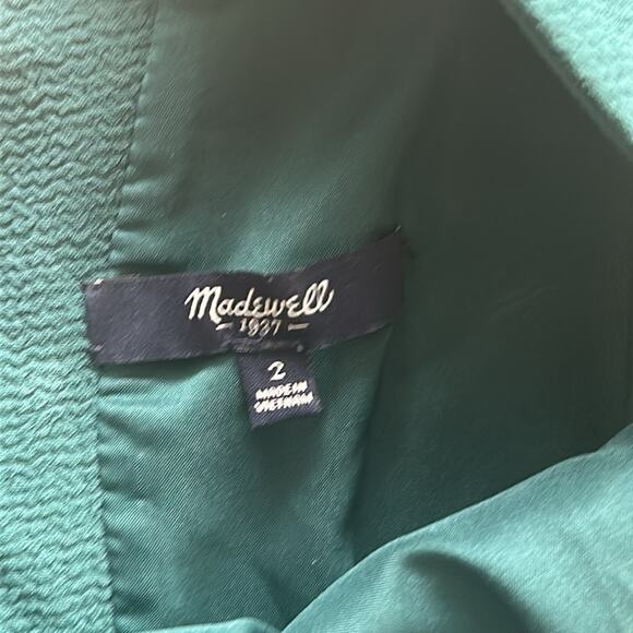 Madewell Fit & Flare Emerald Green Dress Size 2 Holiday Pockets - Picture 3 of 6